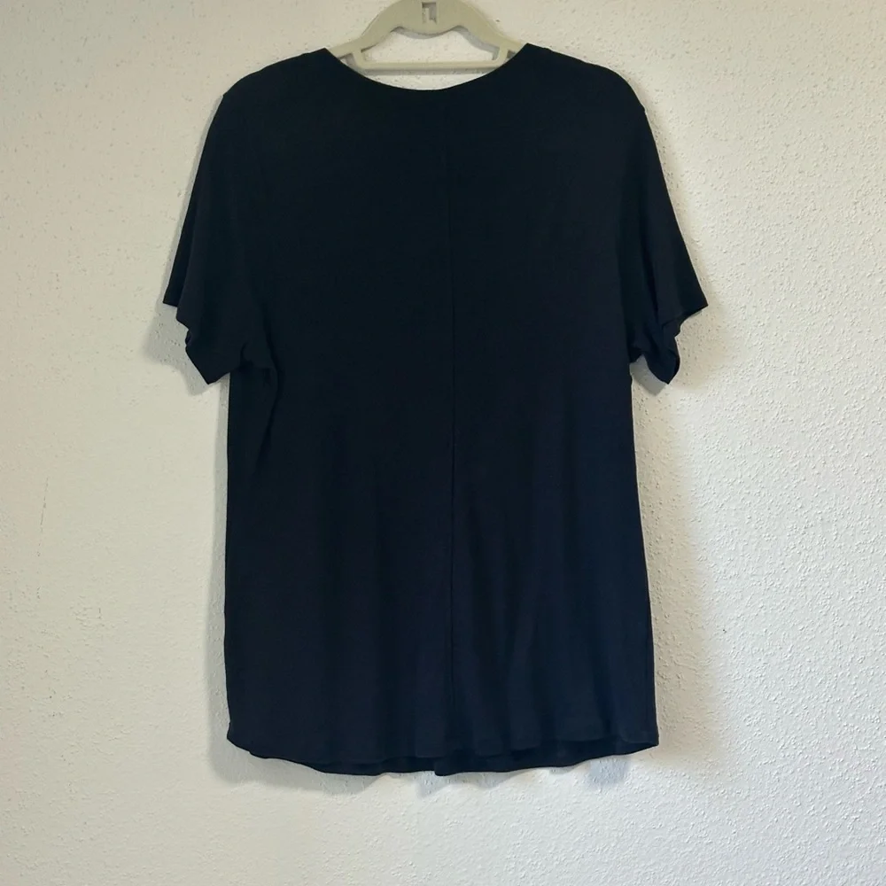 Sejour Women’s Plus Size Short Sleeve T Shirt 1XL V-neck Black NWOT. - Picture 8 of 8